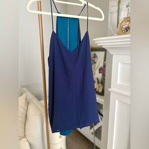 Express Reversible Navy Blue / Dark Teal Camisole Top – Size L (NWOT)